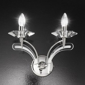 Metallux Icaro Parete 2 Luci Cromo