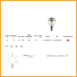lampadina-led-e14-sfera-cupola-argentata-stilluce-store-bergamo