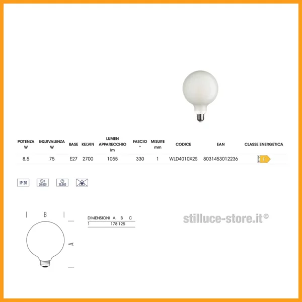 lampadina-led-e27-globo-smerigliata-stilluce-store-bergamo