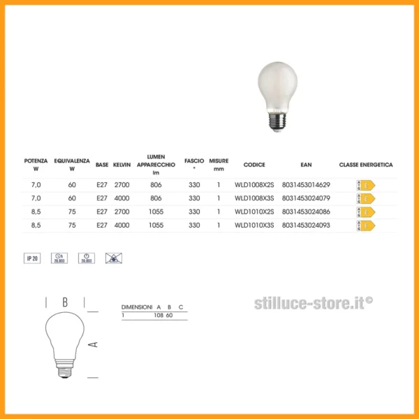 lampadina-led-e27-goccia-smerigliata-stilluce-store-bergamo