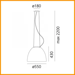 ARTEMIDE-NUR-GLOSS-LED-SOSPENSIONE-STILLUCE-STORE_DIM-BERGAMO