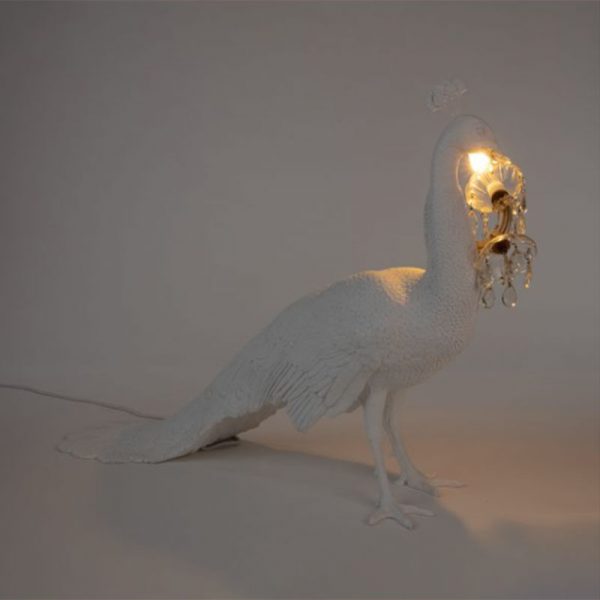 SELETTI-PEACOCK-LAMP-ACCESA--2-LAMPADA-STILLUCE-STORE-BERGAMO