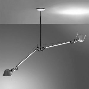 Artemide Tolomeo Sospensione Due Bracci Diffusore Alluminio - immagine 1