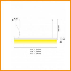 Egoluce Rail Sospensione LED L.177 Cod.1529 - immagine 3