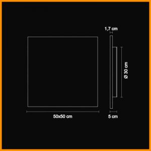 Egoluce Q Light 50 x 50 lampada LED parete soffitto Cod. 4590 - immagine 7
