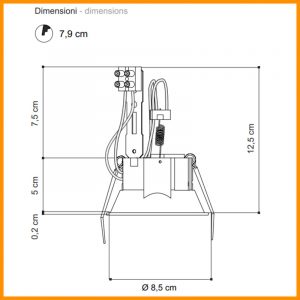 Egoluce Tappo Faretto Incasso Alogeno 12V cod. 6330 - immagine 3