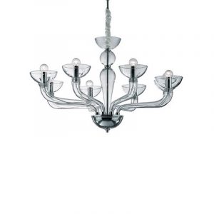 deal-lux-casanova-lampadario-8-luci-trasparente-stilluce-store-bergamo