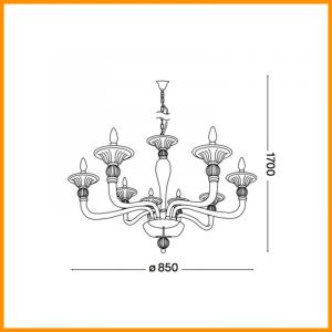 Ideal Lux Danieli SP8 Sospensione - immagine 2