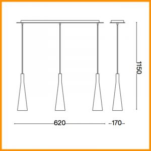 Ideal Lux Milk SP3 Lampada a Sospensione - immagine 3