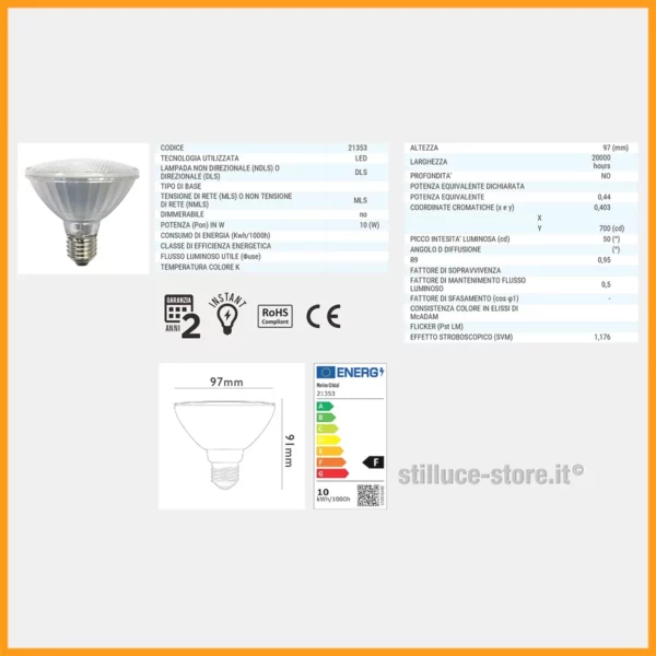 lampadina-led-par-30-e27-230v-stilluce-store-bergamo