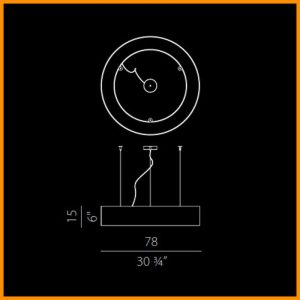 Panzeri Golden Ring 78 Sospensione LED Monoemissione - immagine 6