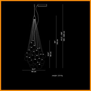 Luceplan Stochastic Sospensione Mirror KM0 - immagine 3