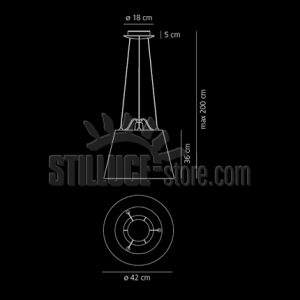 Artemide Tolomeo Mega Sospensione Diffusore Seta cm.42 - immagine 3