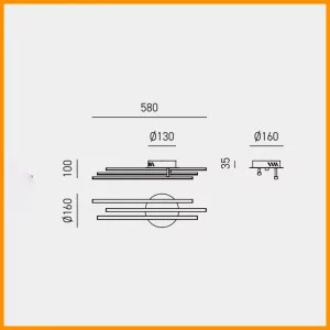 Gea Luce Tullia P3 Lampada Parete o Soffitto - immagine 2