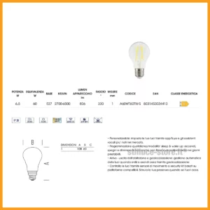 Lampadina LED E27 Goccia Smart Tunable White - immagine 3