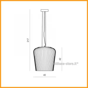 GIARNIERI-PLISSE-SOSPENSIONE-TRASPARENTE-LED-KMZERO-STILLUCE-STORE-BERGAMO_DIM