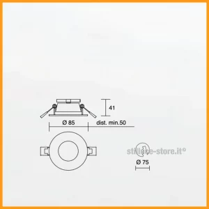 SYLUCE-SIMPLIE-FARETTO INCASSO-COD-707-GU10-STILLUCE-STORE-BERGAMO_DIM