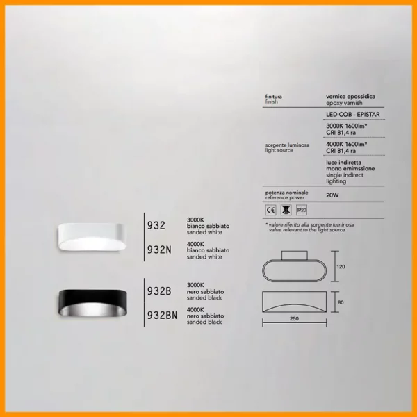 ISYLUCE-DRAPPO-LAMPADA-PARETE-LED-BIANCA-COD-932-STILLUCE-STORE-BERGAMO_DIM