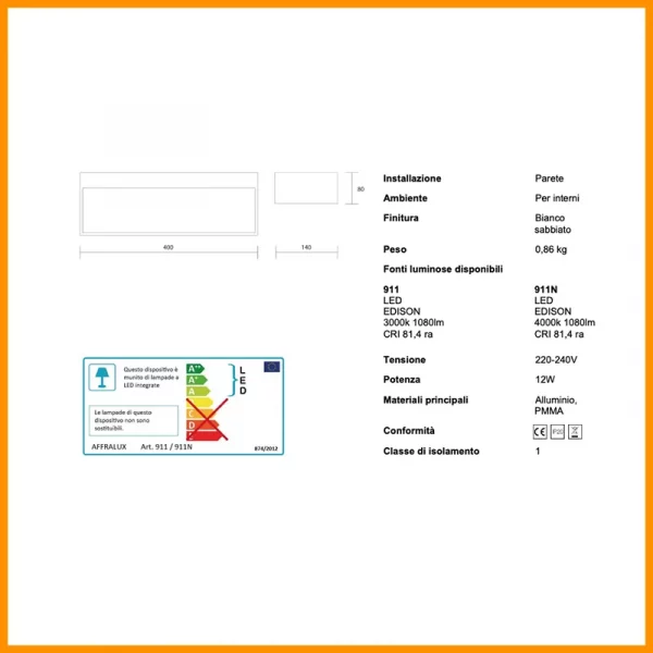 ISYLUCE-E-SPOT-LAMPADA-PARETE-LED-BIEMISSIONE-COD-911-STILLUCE-STORE-BERGAMO_DIM