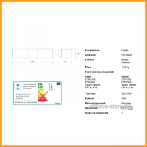 ISYLUCE-GRAFFA-LAMPADA-PARETE-LED-COD-924G-STILLUCE-STORE-BERGAMO_DIM
