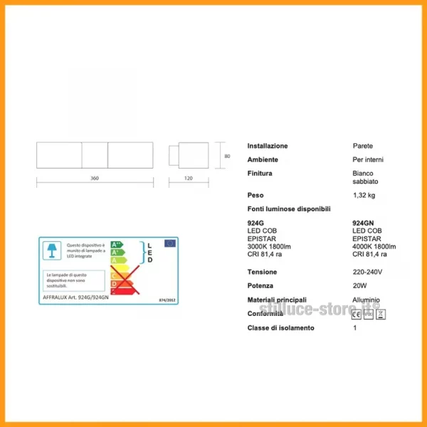 ISYLUCE-GRAFFA-LAMPADA-PARETE-LED-COD-924G-STILLUCE-STORE-BERGAMO_DIM