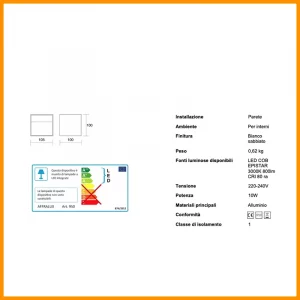 ISYLUCE-KUBIE-LAMPADA-PARETE-LED-COD-950-STILLUCE-STORE-BERGAMO_DIM