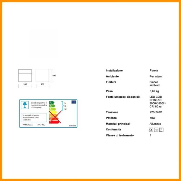 ISYLUCE-KUBIE-LAMPADA-PARETE-LED-COD-950-STILLUCE-STORE-BERGAMO_DIM