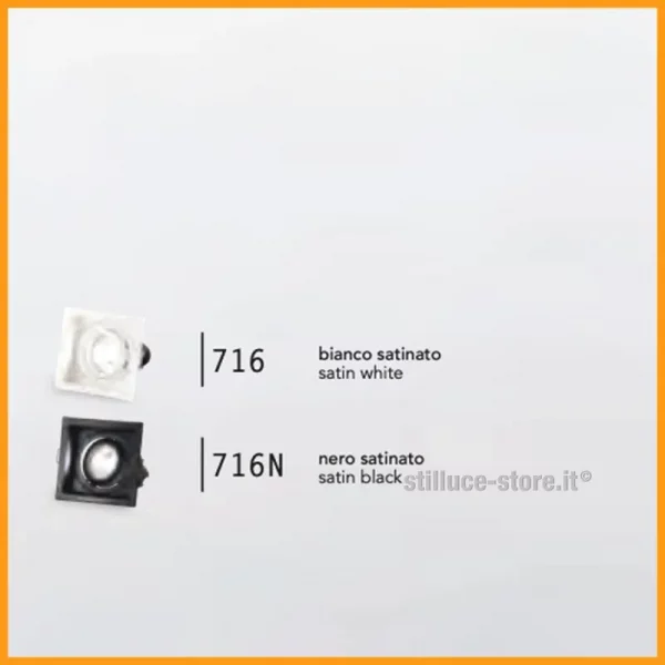 ISYLUCE-SIMPLIE-FARETTO INCASSO-QUADRATO-BI-NE-COD-716-GU10-STILLUCE-STORE-BERGAMO
