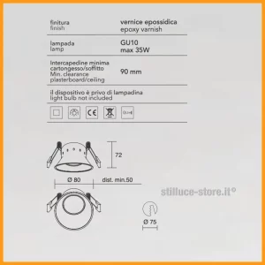 ISYLUCE-SIMPLIE-FARETTO INCASSO-TONDO-BI-COD-714-GU10-STILLUCE-STORE-BERGAMO_DIM