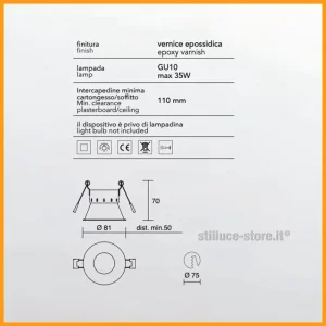 ISYLUCE-SIMPLIE-FARETTO INCASSO-TONDO-COD-712-GU10-STILLUCE-STORE-BERGAMO_DIM