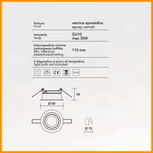ISYLUCE-SIMPLIE-FARETTO INCASSO-TONDO-COD-713-GU10-STILLUCE-STORE-BERGAMO_DIM