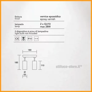 ISYLUCE-SIMPLIE-FARETTO-SOFFITTO-O-PARETE-2-LUCI-COD-757-GU10-STILLUCE-STORE-BERGAMO_DIM