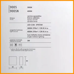ISYLUCE-BART-LAMPADA-PARETE-LED-MONOEMISSIONE-COD-900S-STILLUCE-STORE-BERGAMO_DIM