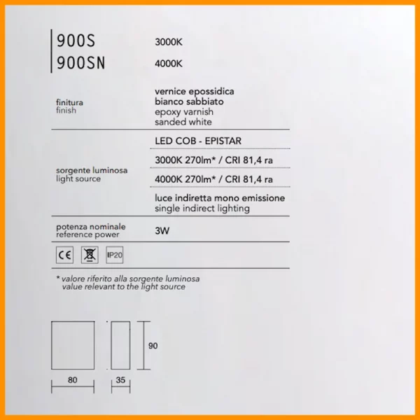 ISYLUCE-BART-LAMPADA-PARETE-LED-MONOEMISSIONE-COD-900S-STILLUCE-STORE-BERGAMO_DIM