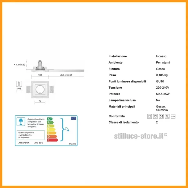 ISYLUCE-GYPSOS-FARETTO-INCASSO-GESSO-801-STILLUCE-STORE-BERGAMO_DIM