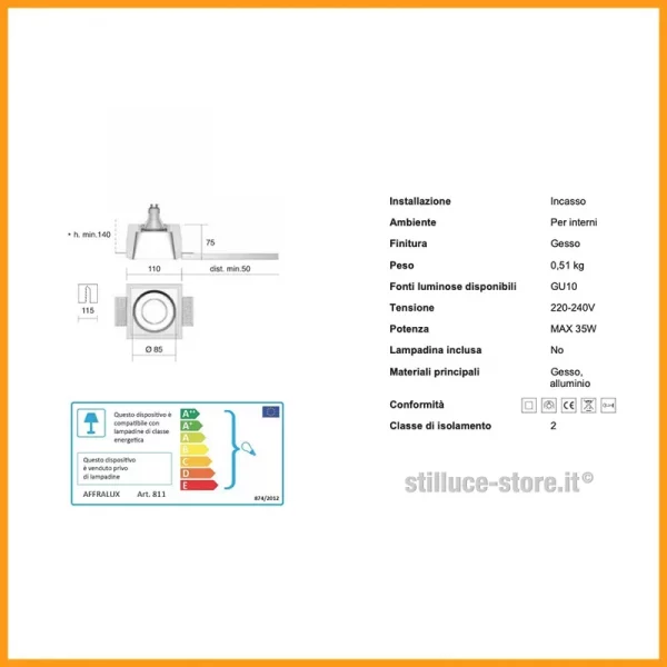 ISYLUCE-GYPSOS-FARETTO-INCASSO-GESSO-811-STILLUCE-STORE-BERGAMO_DIM