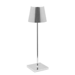 ZAFFERANO-POLDINA-PRO-CROMO-LUCIDO-LAMPADA-TAVOLO-STILLUCE-STORE-BERGAMO