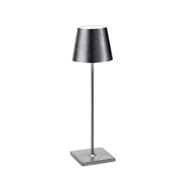 ZAFFERANO-POLDINA-PRO-FOGLIA-ARGENTO-LAMPADA-TAVOLO-STILLUCE-STORE-BERGAMO