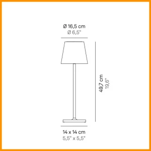 Zafferano Poldina Pro L Desk Lampada Portatile - immagine 2