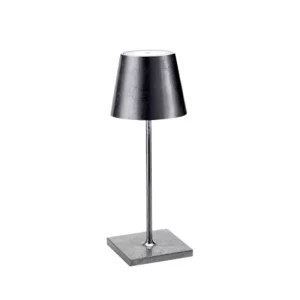 ZAFFERANO-POLDINA-PRO-MINI-FOGLIA ARGENTO-LAMPADA-TAVOLO-STILLUCE-STORE-BERGAMO