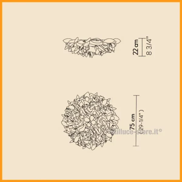 SLAMP-VELI-FOLIAGE-PARETE-SOFFITTO-LARGE-STILLUCE-STORE-BERGAMO_DIM