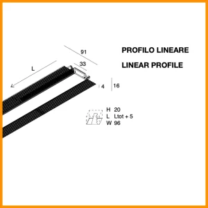 Novalux Cartoon Light L-33 Wall Profilo Lineare - immagine 2