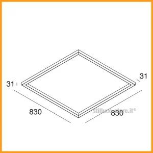 Novalux P-30 Ready Soffitto o Parete LED Quadrata - immagine 2