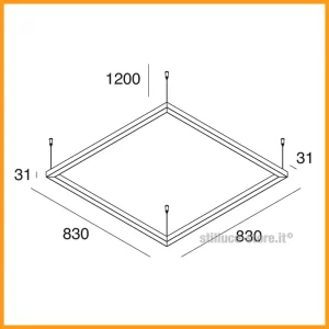 Novalux P-30 Ready Sospensione LED Quadrata - immagine 3
