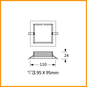 NOVALUX-SLIM-QUADRATO-FARETTO INCASSO-110-9W-STILLUCE-STORE-BERGAMO_DIM