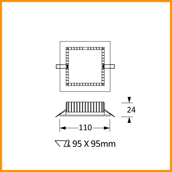 NOVALUX-SLIM-QUADRATO-FARETTO INCASSO-110-9W-STILLUCE-STORE-BERGAMO_DIM