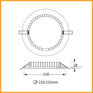 NOVALUX-SLIM-TONDO-FARETTO INCASSO-230-20W-STILLUCE-STORE-BERGAMO_DIM