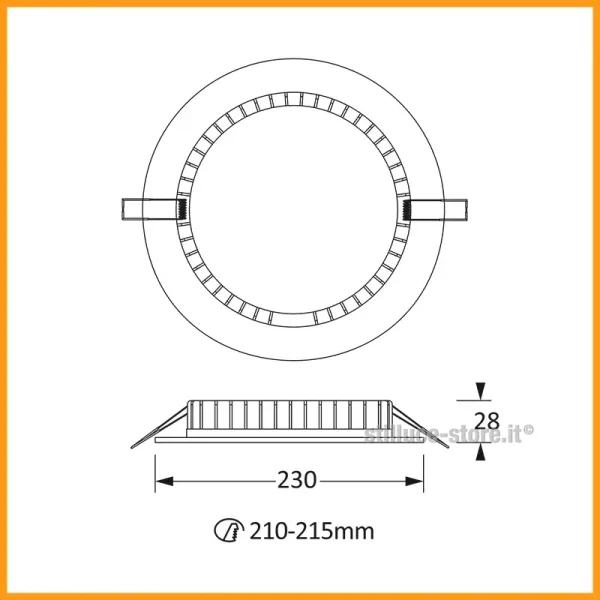NOVALUX-SLIM-TONDO-FARETTO INCASSO-230-20W-STILLUCE-STORE-BERGAMO_DIM