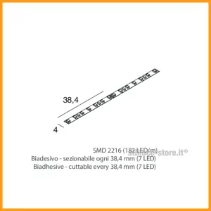 Novalux Strip LED 4 mm. 11,5W mt 24V IP20 - immagine 2
