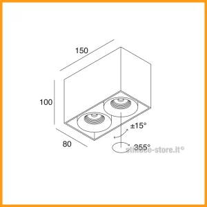 NOVALUX-OWL-QUADRATO-ORIENTABILE-DOPPIO-STILLUCE-STORE-BERGAMO